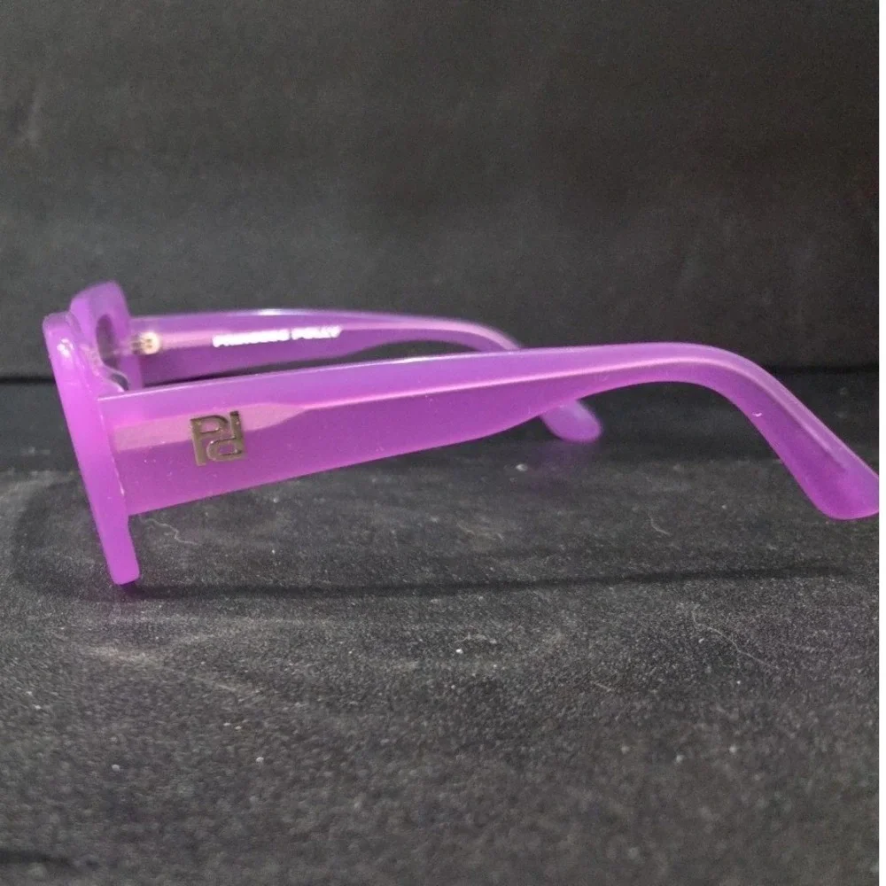 Princess Polly Kids Purple Rectangular Sunglasses, Chunky Translucent, Y2K Retro